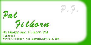 pal filkorn business card